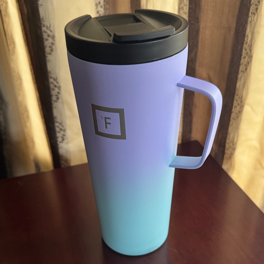 IRON°FLASK 24 oz Insulated Travel Mug w/ Handle – Gradient Purple Blue - Picture 9 of 9